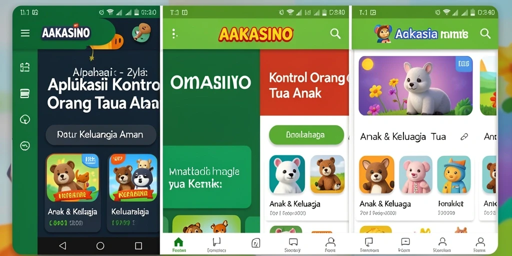 Tampilan antarmuka AAKASINO yang ramah pengguna untuk kontrol orang tua.