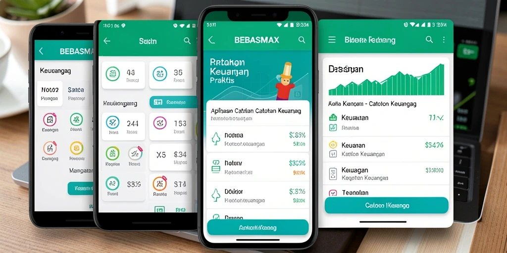 Antarmuka BEBASMAX yang sederhana dan mudah dipahami untuk Catatan Keuangan.