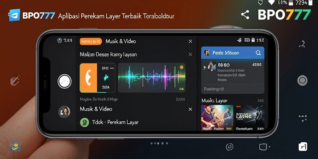 Screenshot antarmuka BPO777 saat merekam layar.