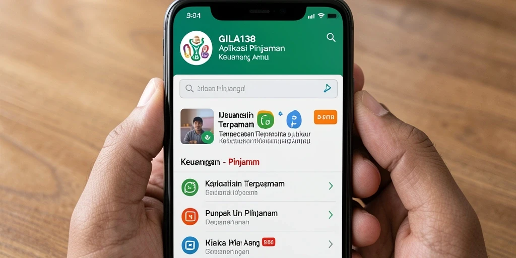 Tampilan antarmuka aplikasi GILA138 untuk pinjaman yang user-friendly.