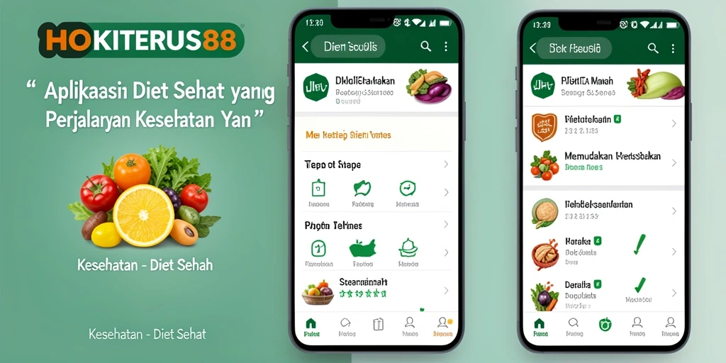 Antarmuka HOKITERUS88 yang ramah pengguna dengan fitur diet sehat.