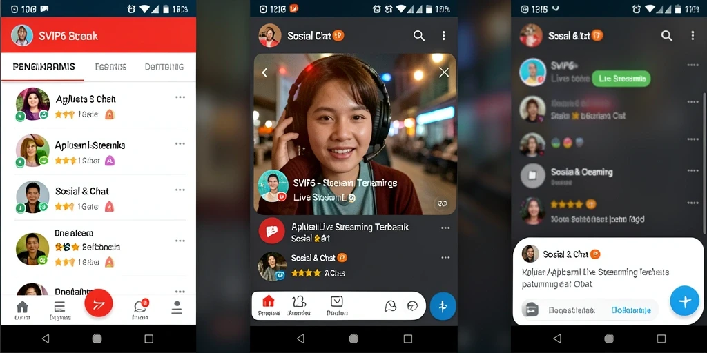 Antarmuka SVIP6 yang menarik untuk Live Streaming.