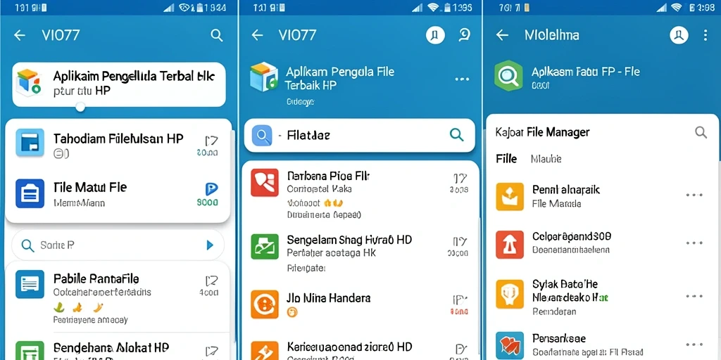 Tampilan antarmuka pengguna VIO77 yang ramah dan fungsional.