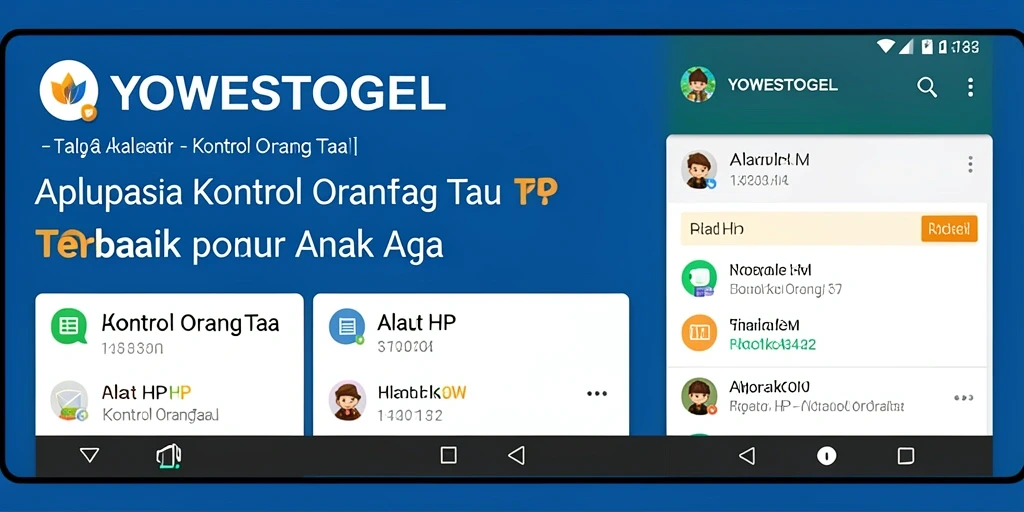 Antarmuka YOWESTOGEL menampilkan fitur kontrol orang tua yang intuitif.